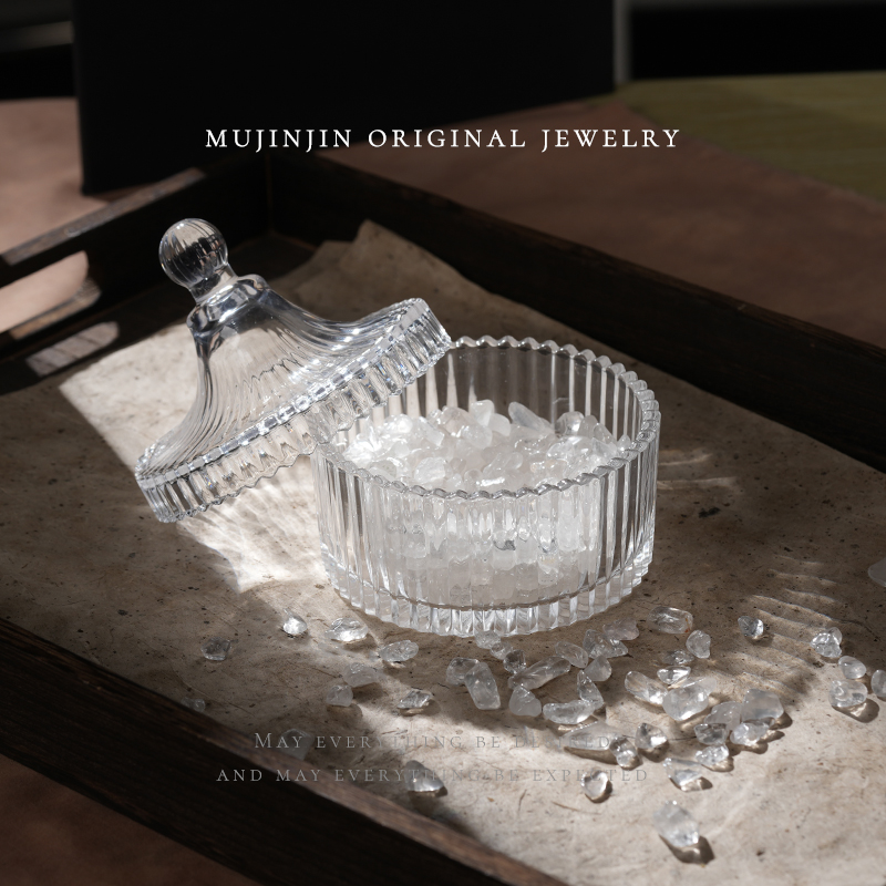 【木槿槿】天然白水晶消磁碎石300g+消磁碗（颗粒大小随机）