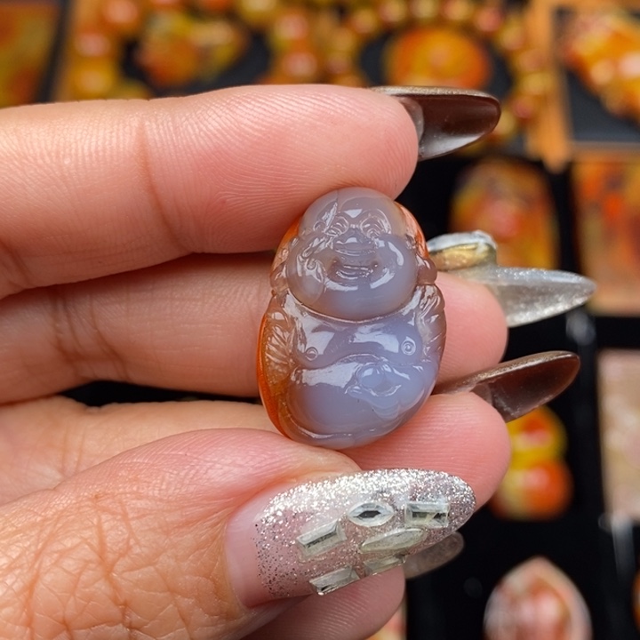 燃***冰玛瑙/玉髓未镶嵌颈饰