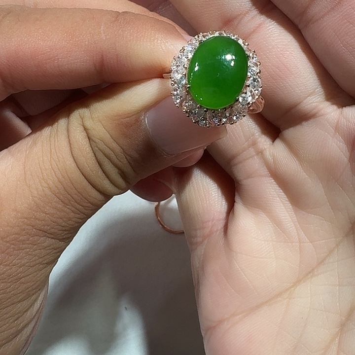 和田玉（碧玉）合金戒指