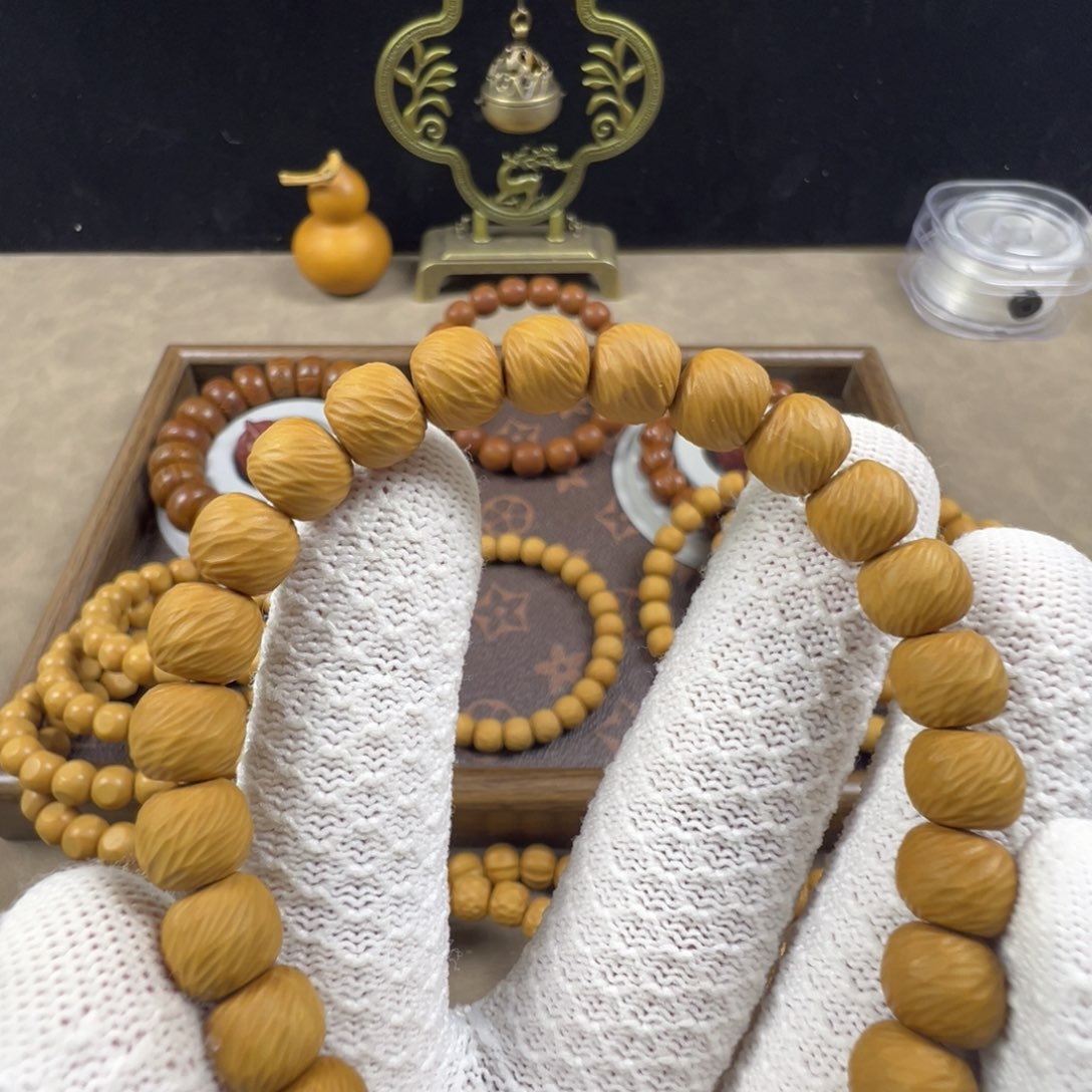 核桃手串/手链?****?云锦 9.5mm全品无暇