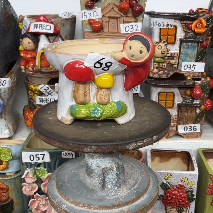 紫砂花盆粗陶材质多肉花盆