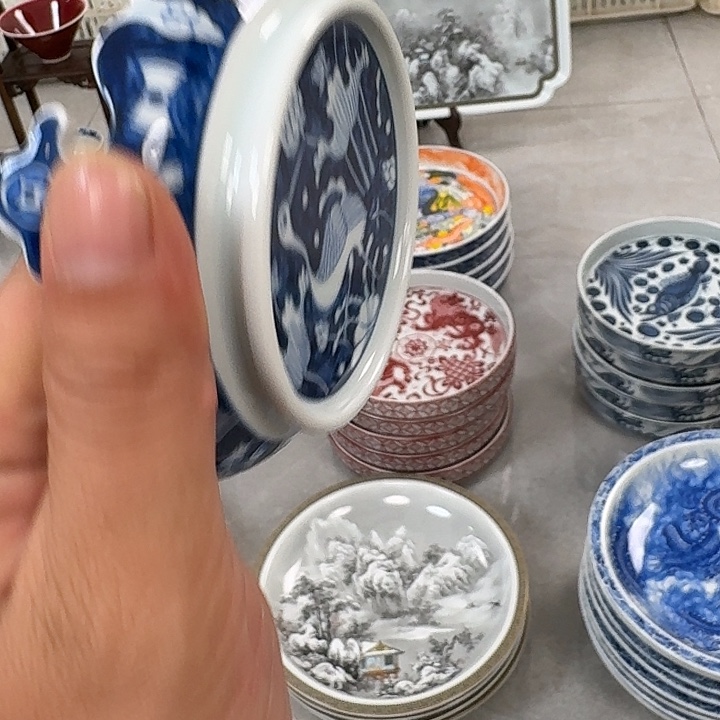 瓷片青花一路连科板凳盖至