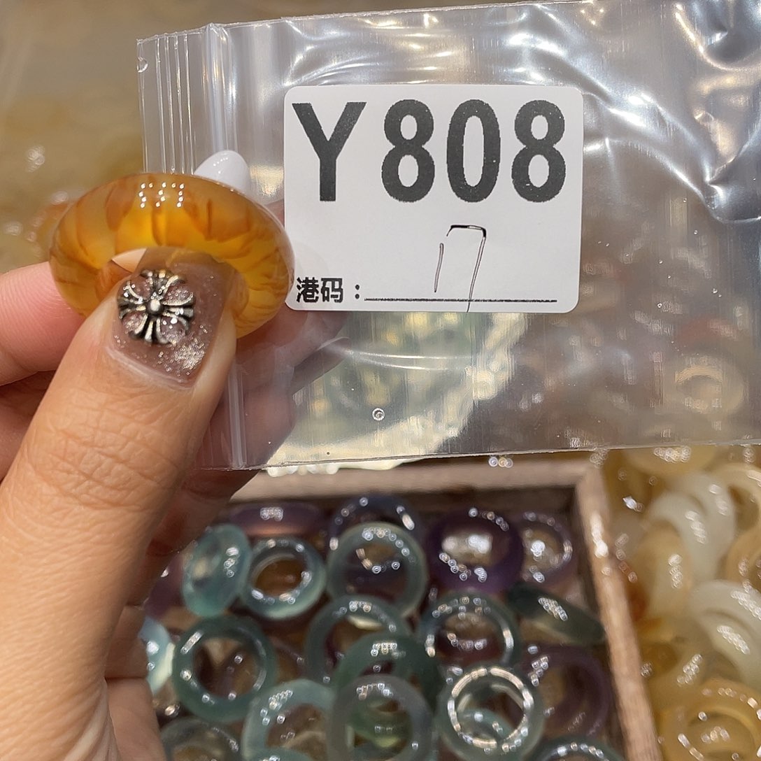玛瑙/玉髓未镶嵌戒指808