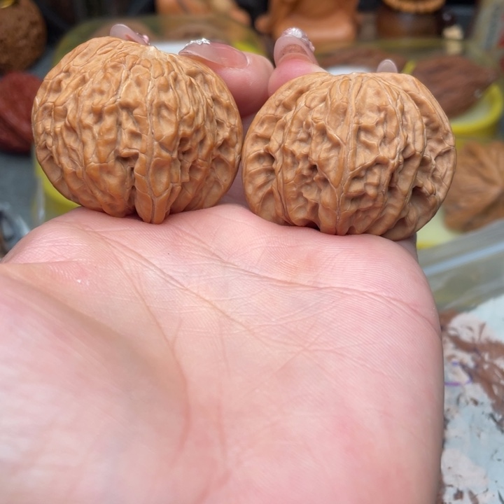 文玩核桃把件磨盘41全品