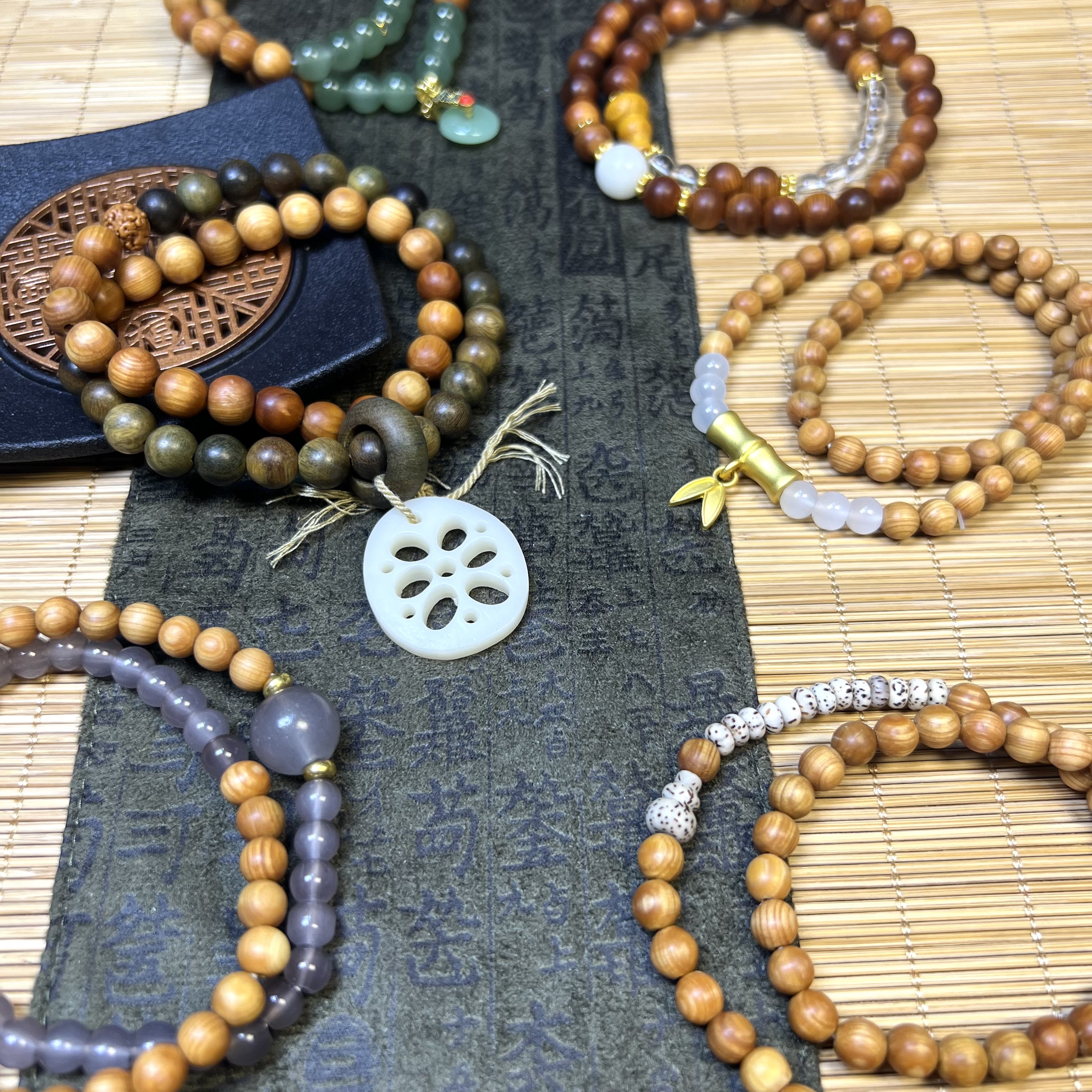 崖柏新中式手工饰品设计款合集木质