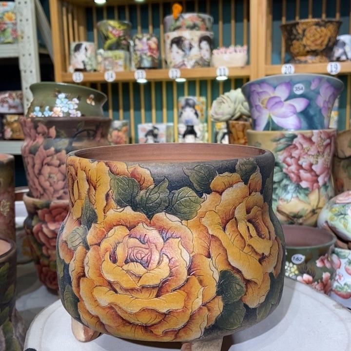 红陶景德镇艺术手绘作品