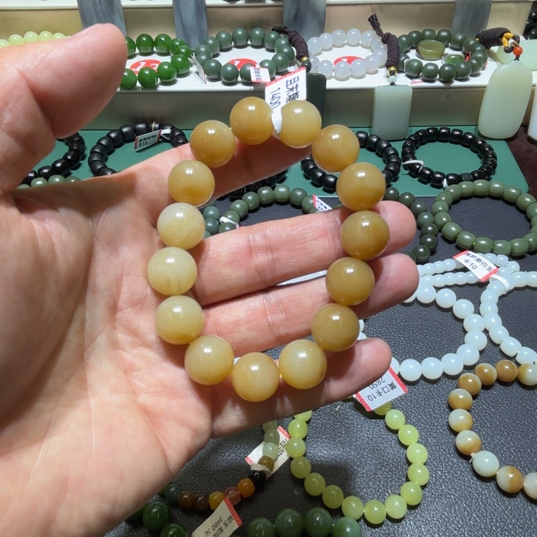 和田玉手链未镶嵌锋*