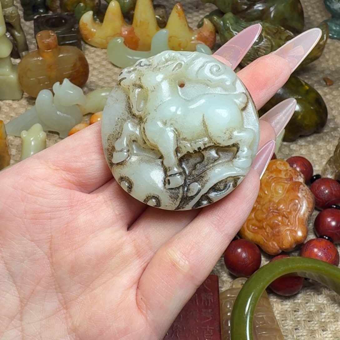 白玉菩提吊坠挂件