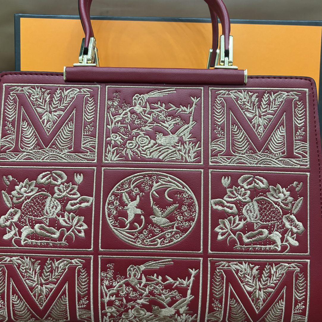 斜挎手提刺绣国风高端时尚通勤百搭气质喜庆女包