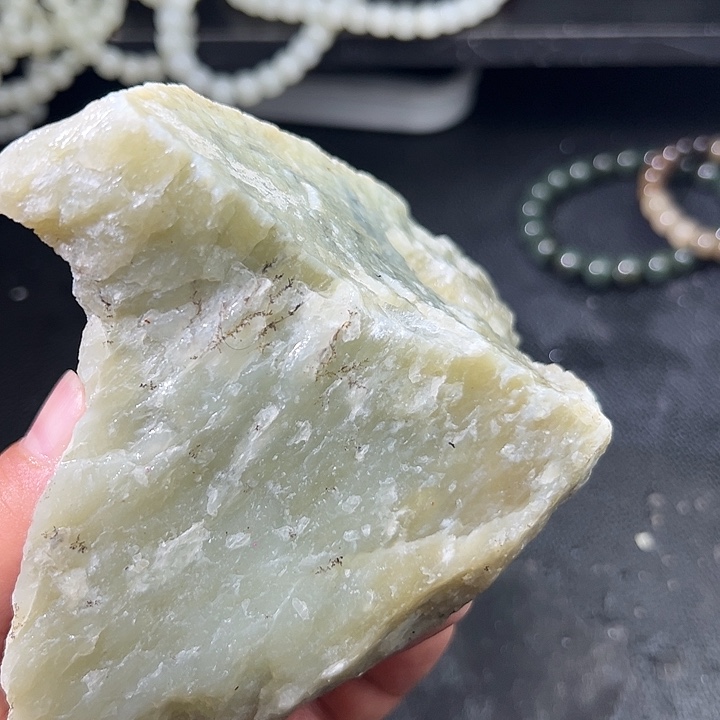 和田玉（糖玉）足银镶嵌车挂