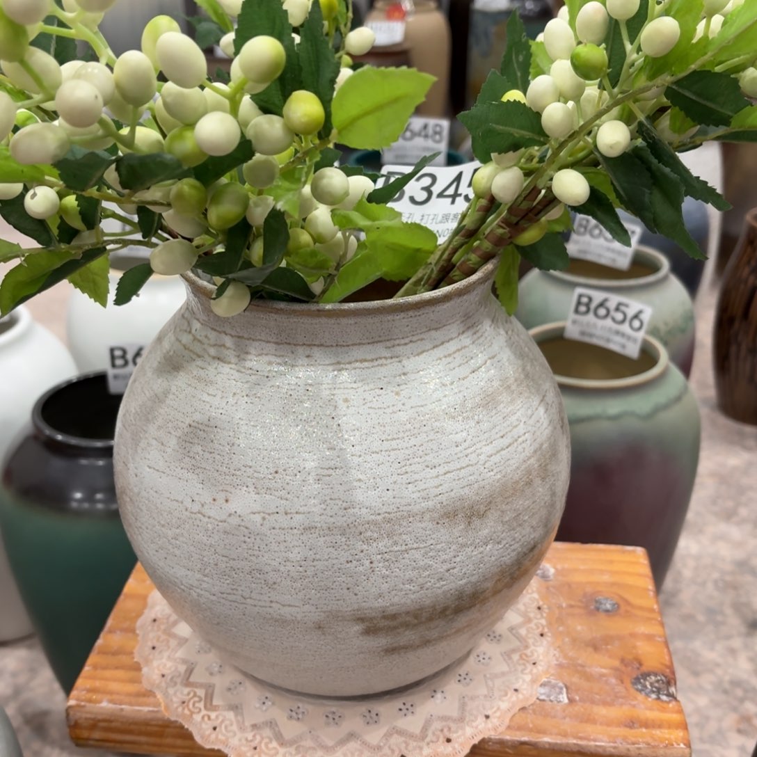 摆件345 景德镇陶瓷花瓶高20口11