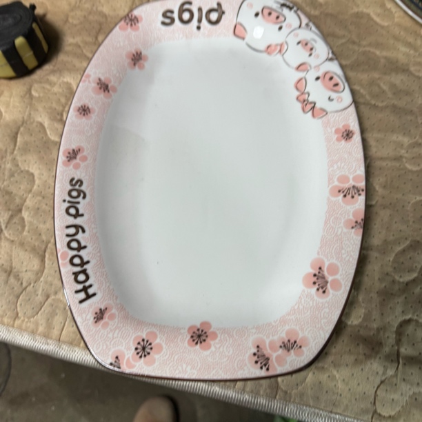 外贸尾单陶瓷餐具捡漏款13.5寸，大鱼盘三只小猪