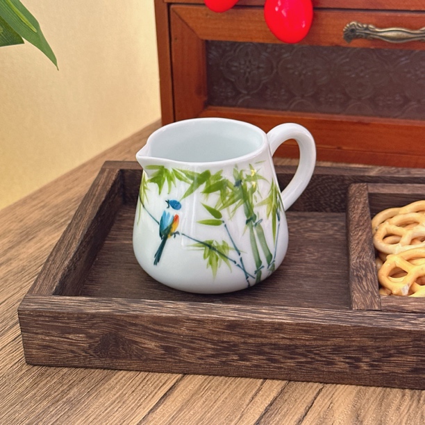 公道杯陶瓷家用复古茶海分茶器泡茶茶具配件