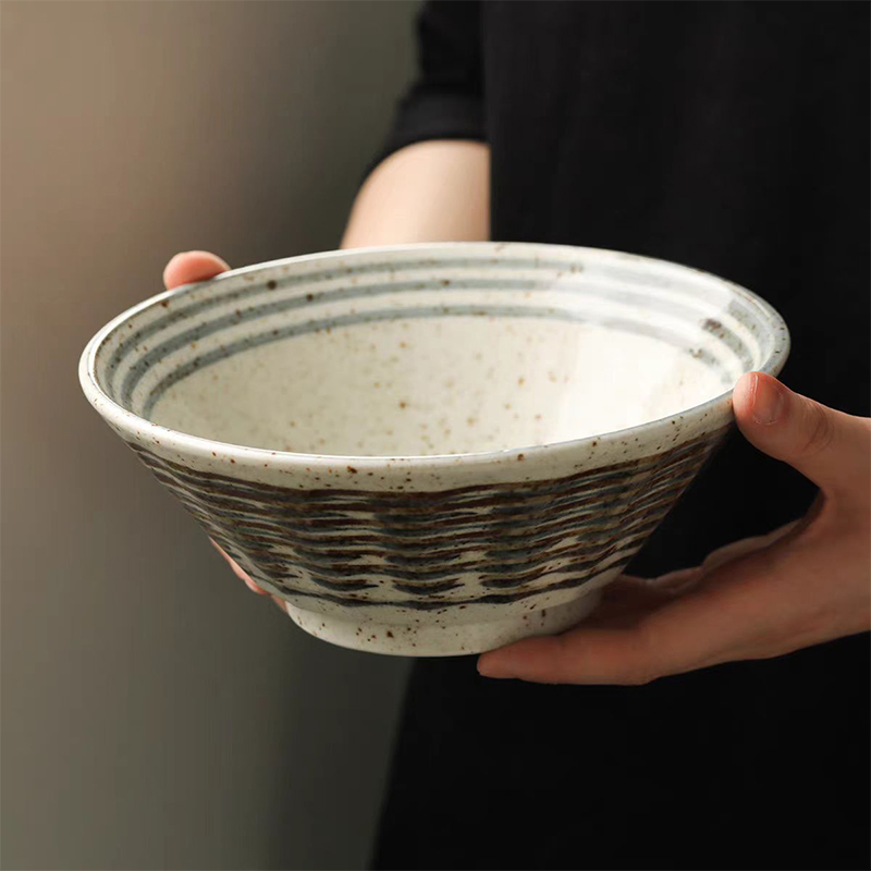 同合日本进口秋露大钵日式复古餐具菜盘田园牛排盘子家用陶瓷圆盘