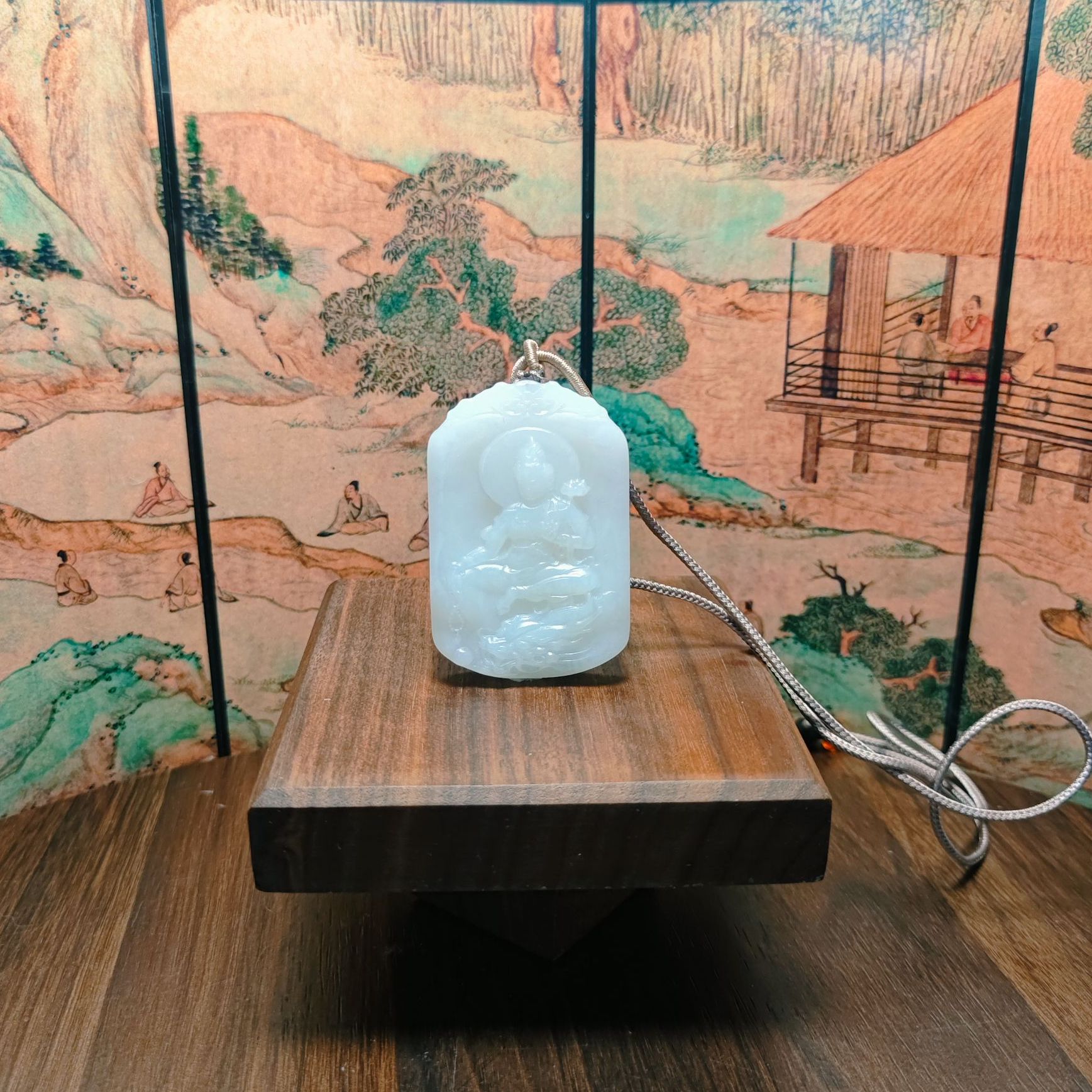 K和田玉观音吊坠0201