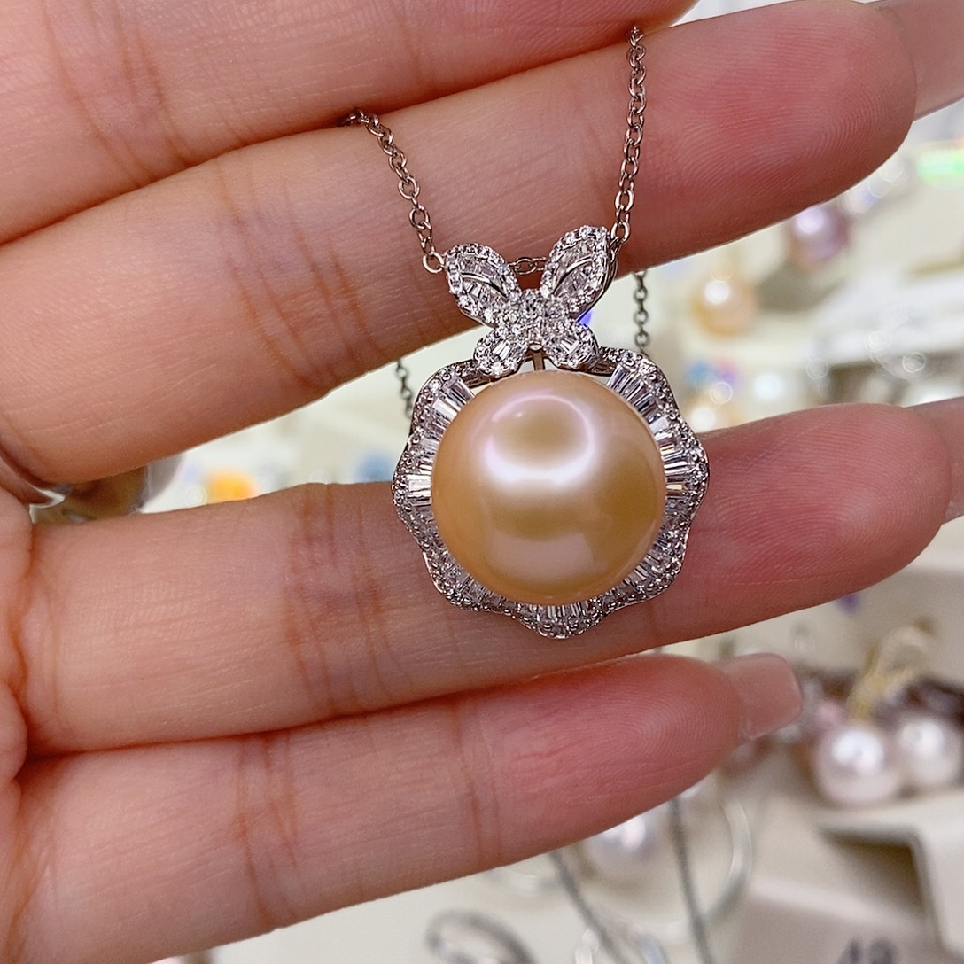 树***糖银S925镶嵌淡水珍珠吊坠(赠链)