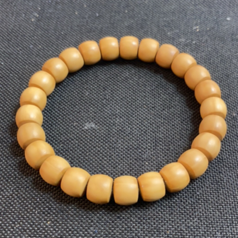 猴头手串（微微瑕，哑光）原皮原色 直切