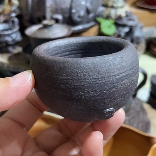杯小禅定杯 柴烧裸烧手作品