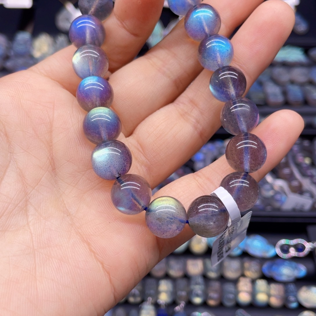 长石手串未镶嵌坏*嘎11左右