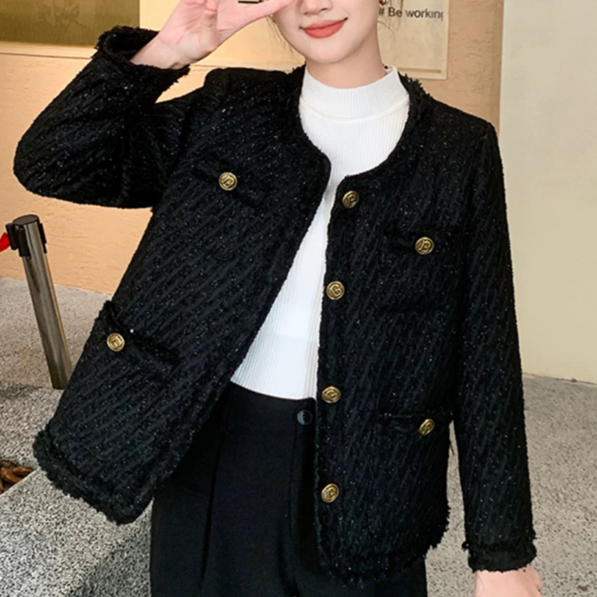 加厚冬季小香风外套