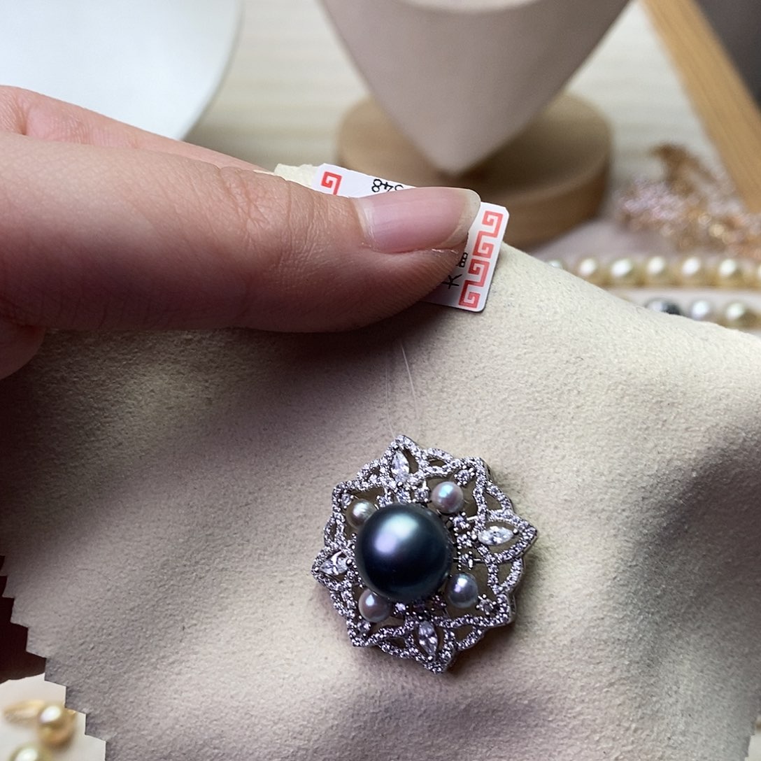 海水珍珠颈饰银S925镶嵌