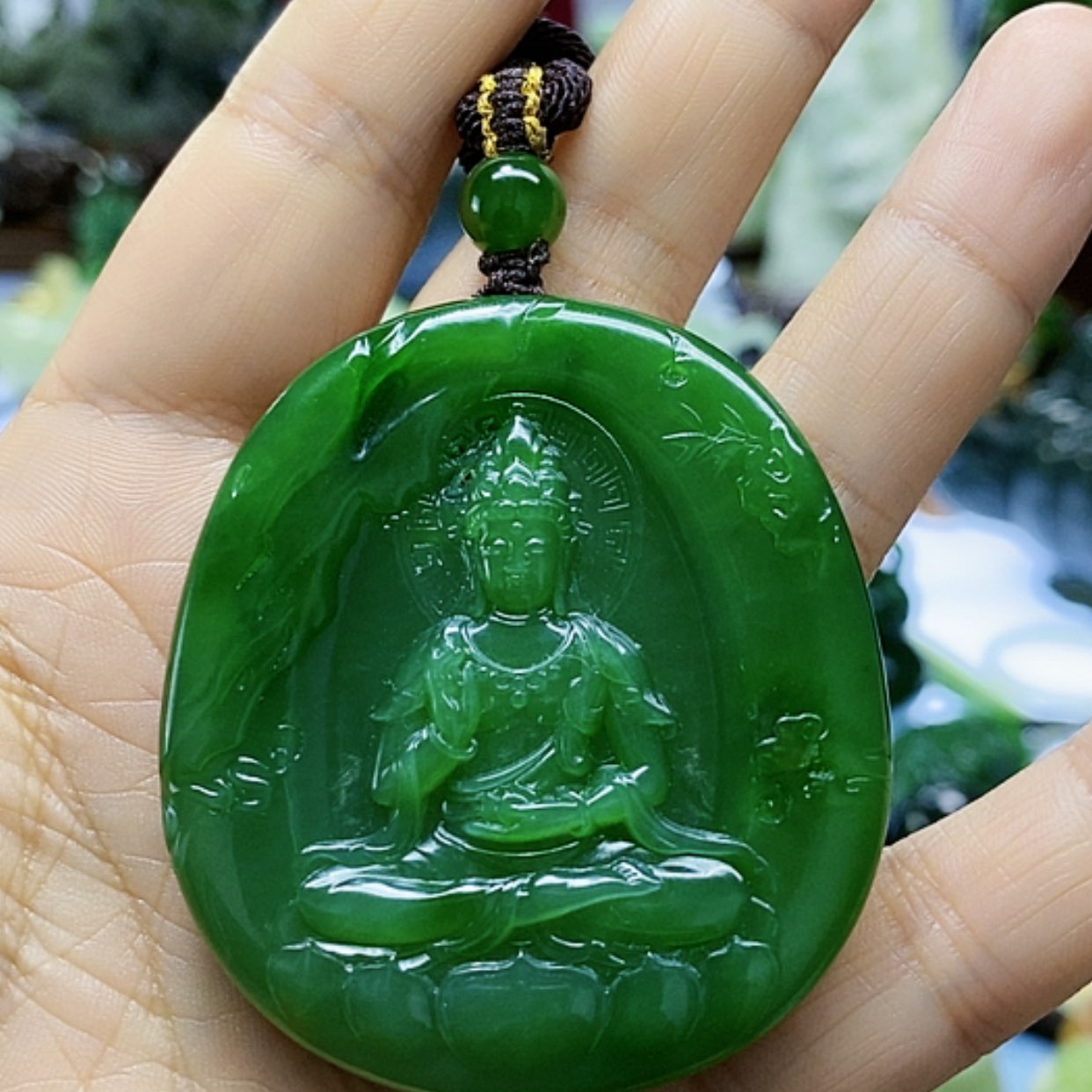 【闪购商品】和田玉（碧玉）挂件未镶嵌沧**粟