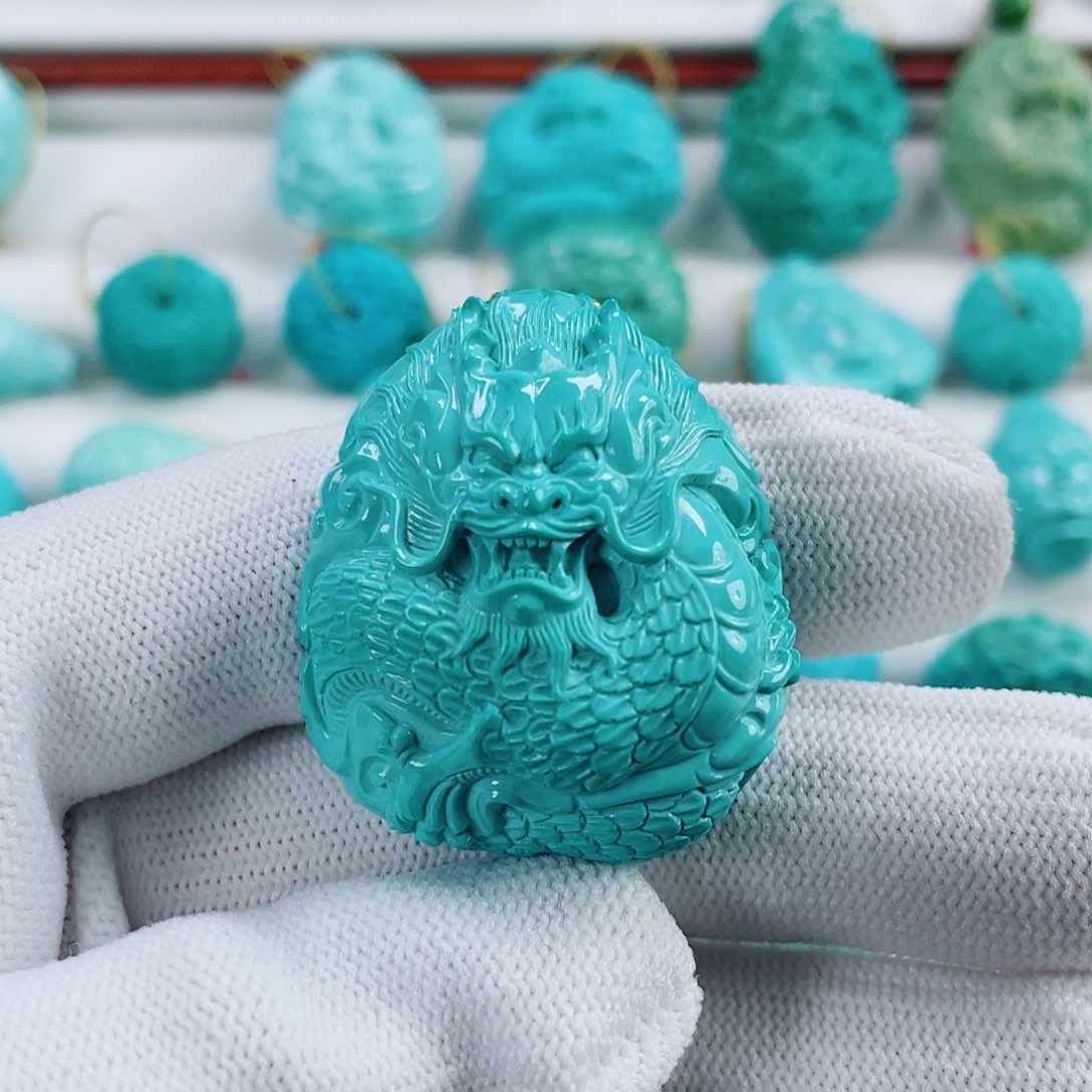 绿松石未镶嵌车挂