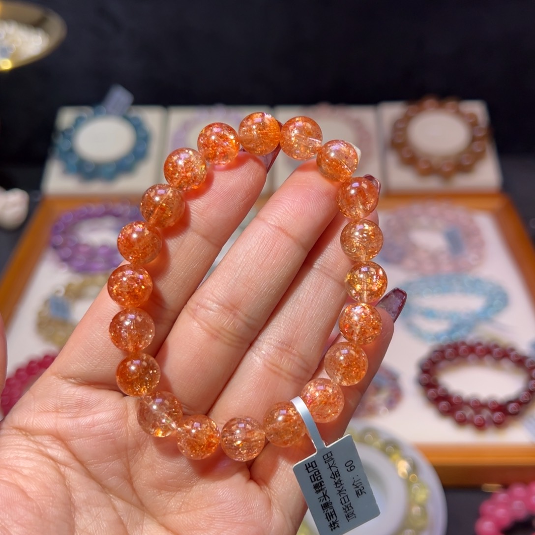 长石手链未镶嵌金太阳10m m