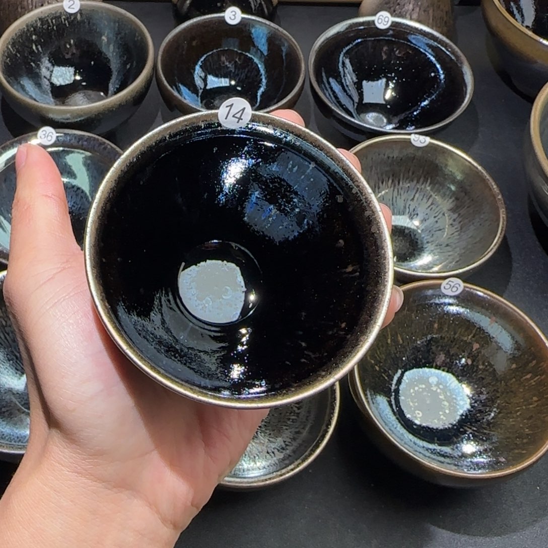 茶盏精品柴烧放漏放漏14