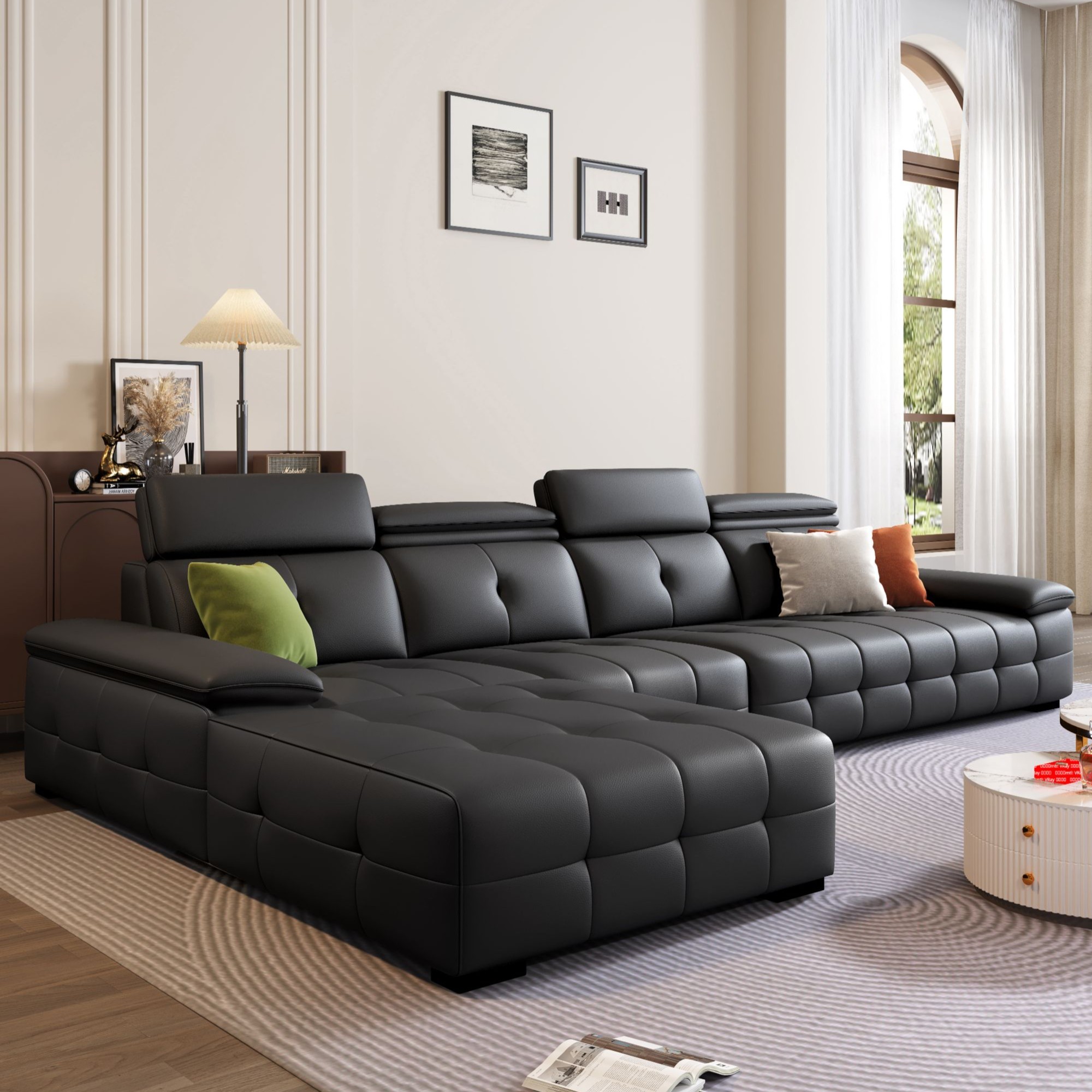 2025年新款爆款真皮沙发客厅家用大小户型现代四人位沙发