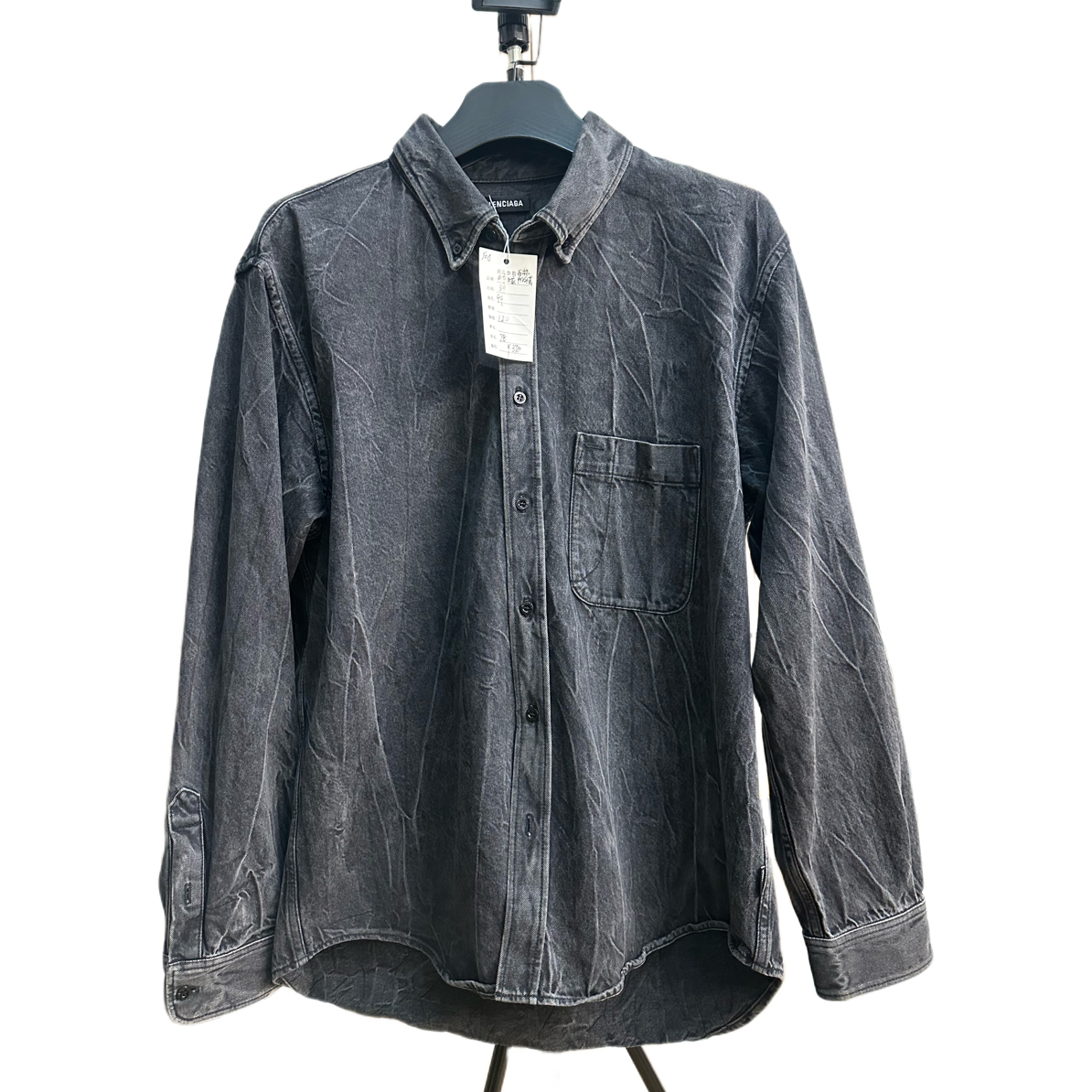 99新 Balenciaga/巴黎世家 Y07巴黎世家后标牛仔外套/39/99