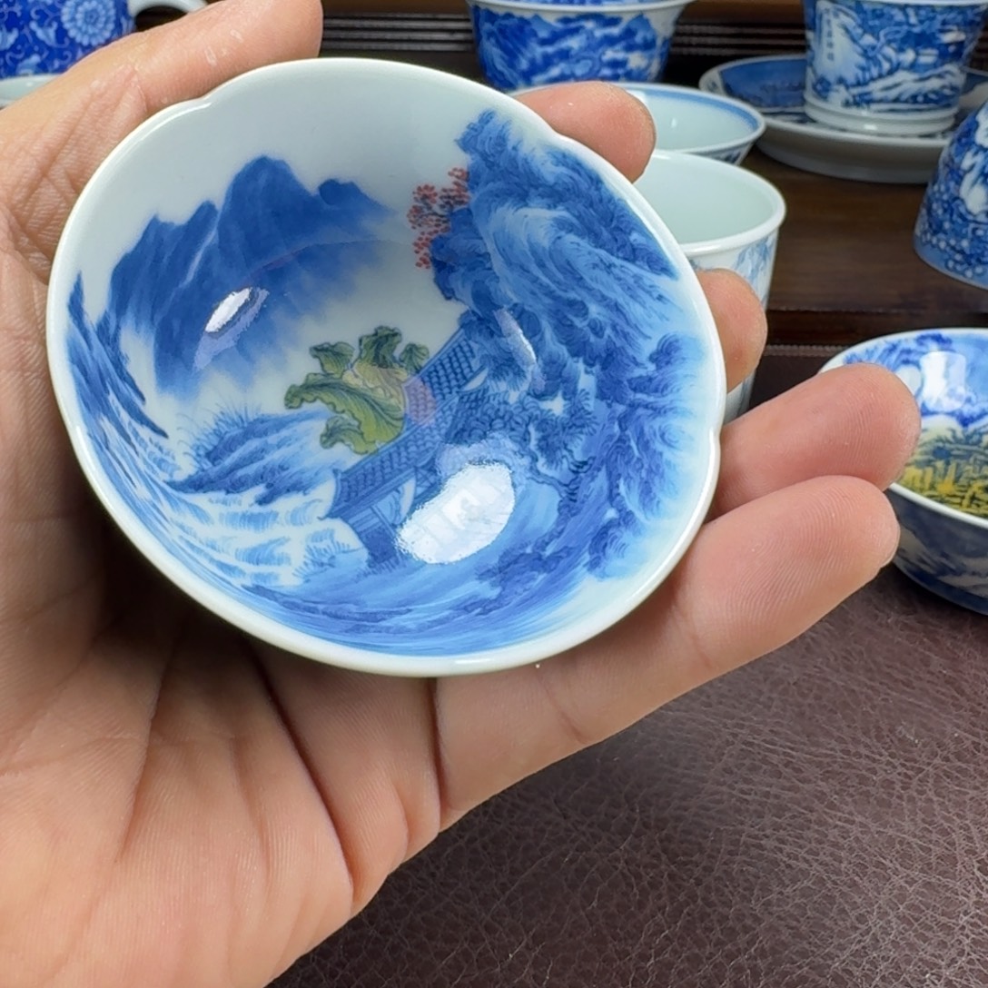 k***i瓷片当代景德镇陶瓷手绘茶具