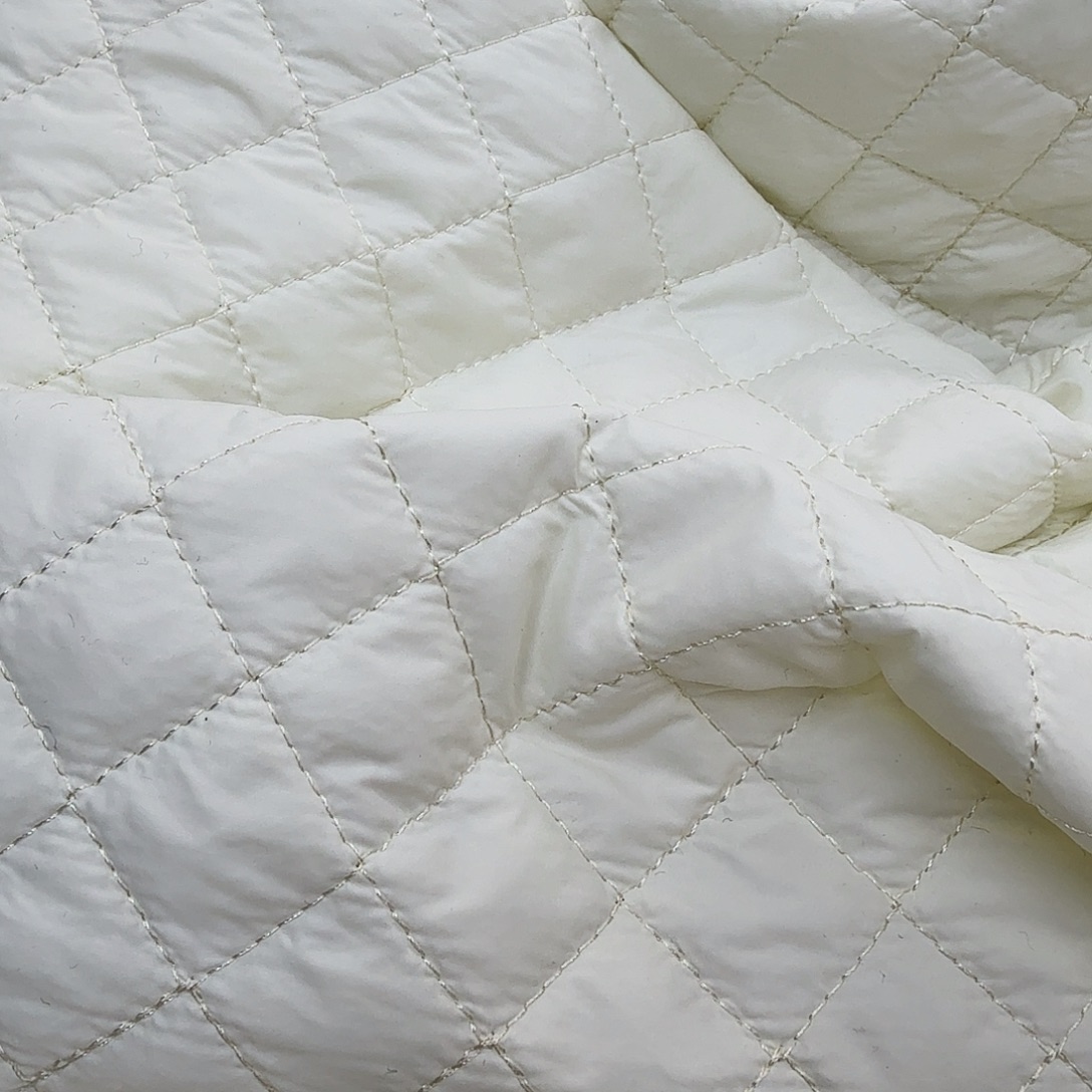 混纺白色夹棉面料3米