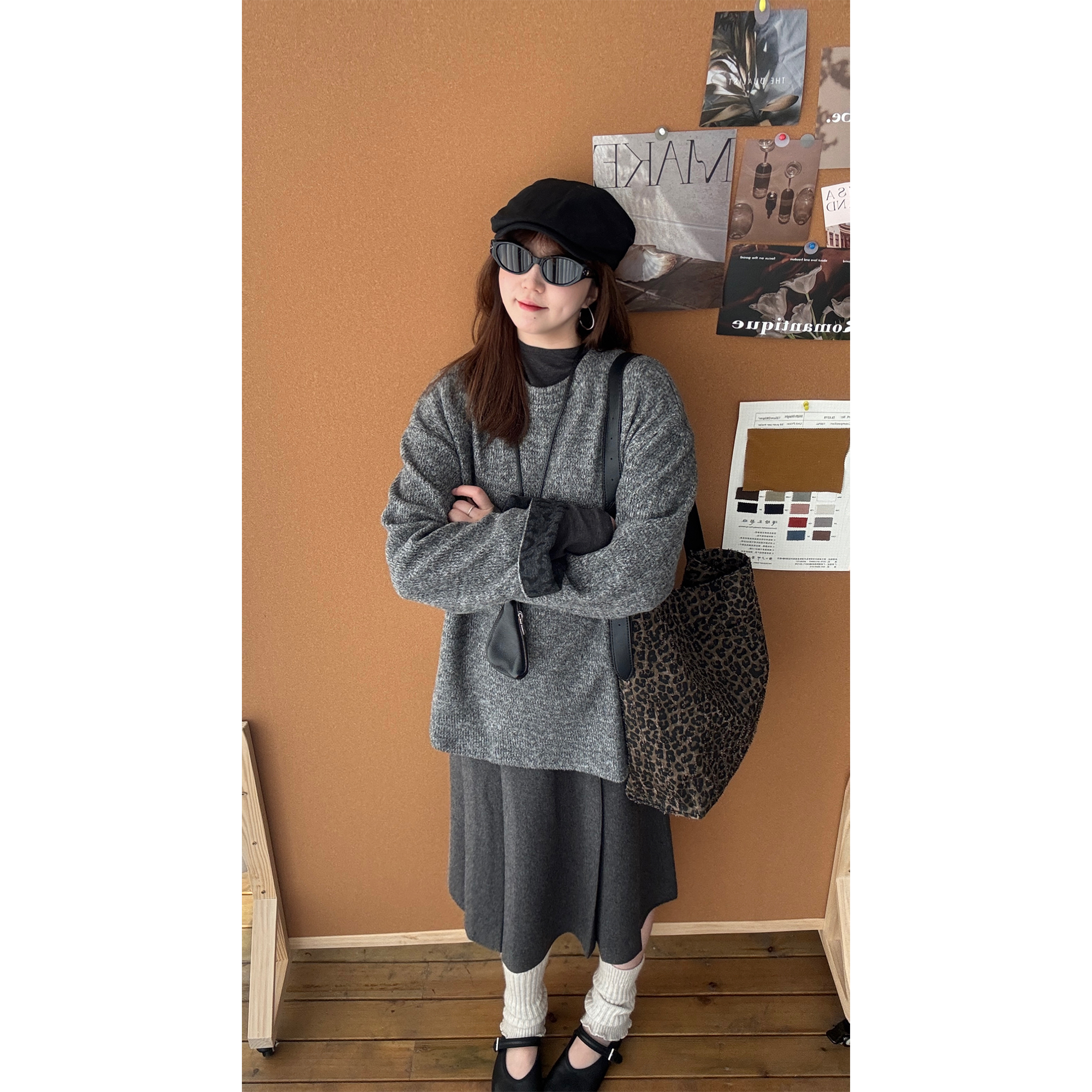 zhukele 圆摆翻袖雪花T恤 百搭时尚潮流