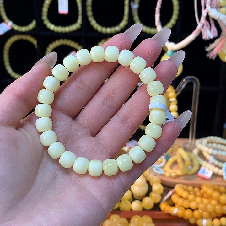 琥珀手链未镶嵌蜜蜡手串素圈