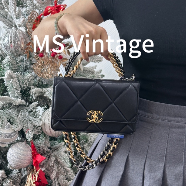 99新 Chanel/香奈儿 香奈儿黑金19bag woc