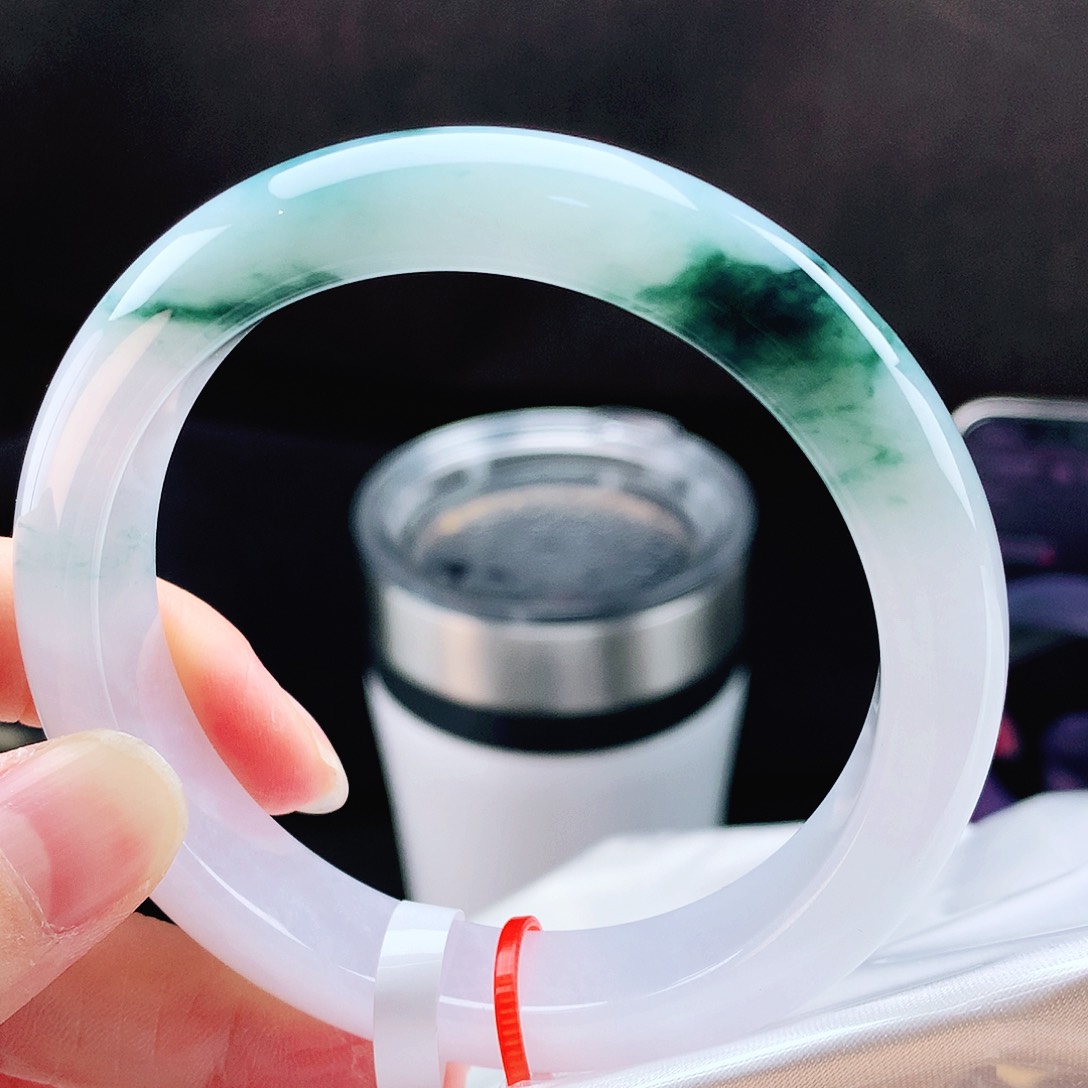 未镶嵌手镯翡翠58冰蓝花