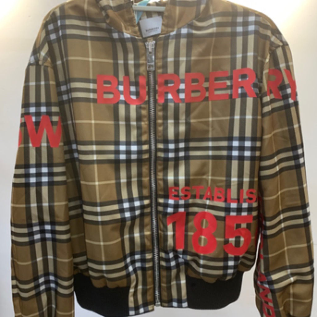 99新 BURBERRY/博柏利 格子外套/14Y码/A02600