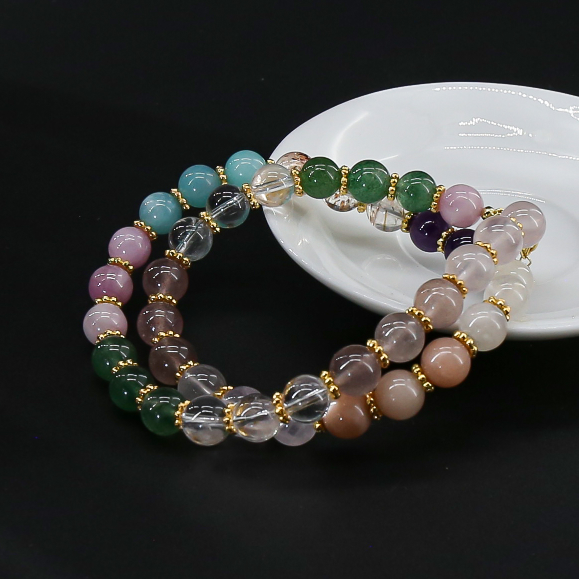 GZ3002黑金超七水晶饰品（礼盒+证书）