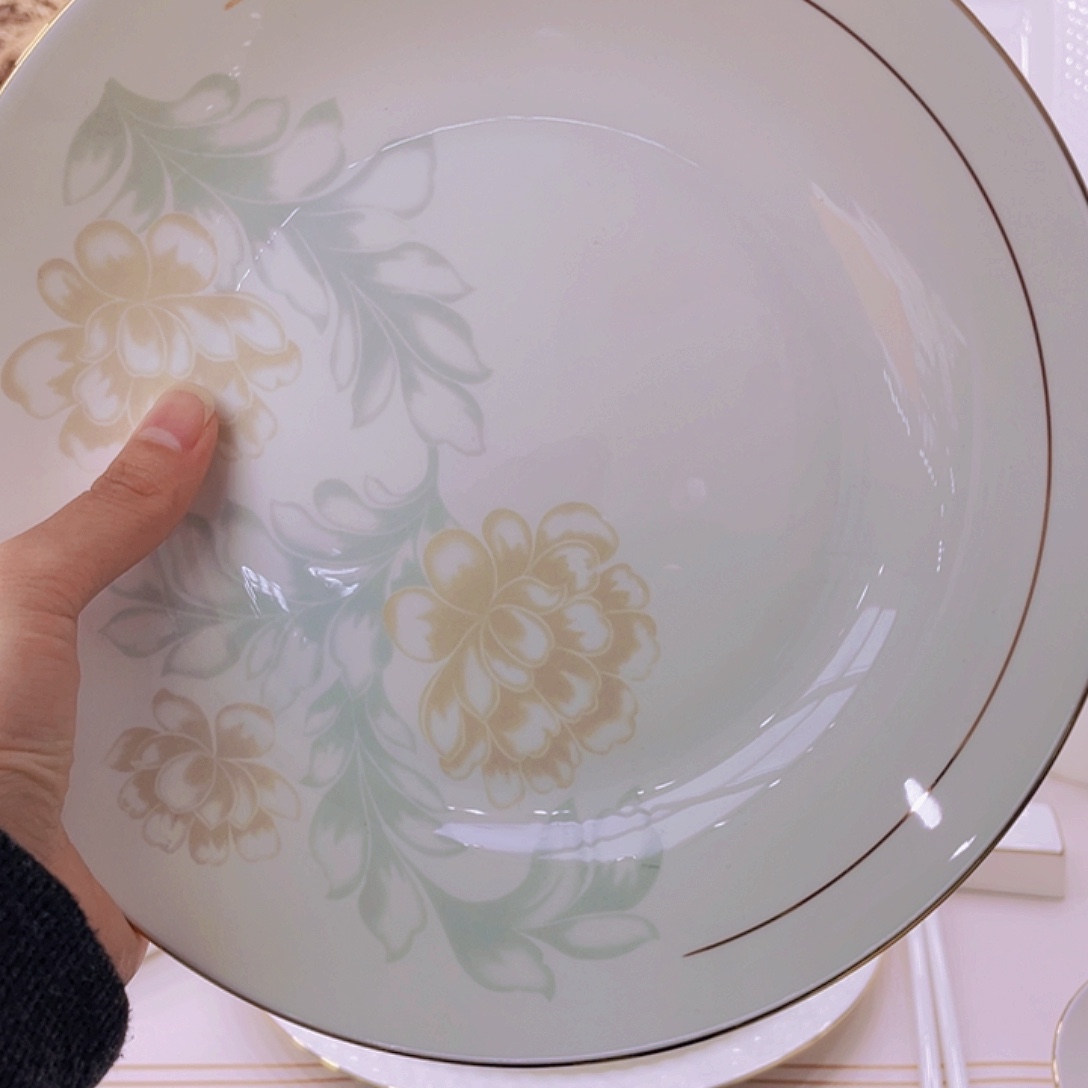 瓷沁雅7寸深盘1个