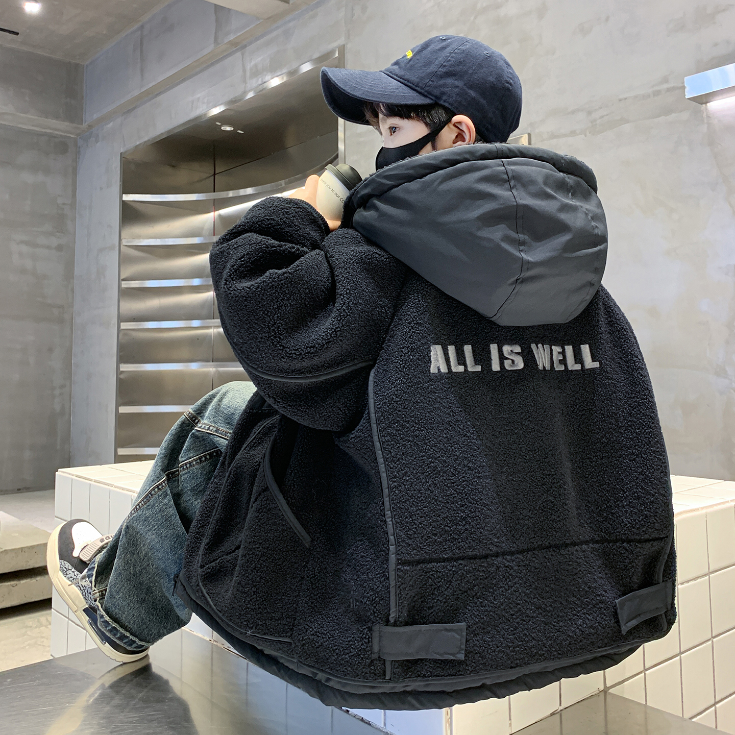 男童冬装加绒外套2025新款儿童秋冬季中大童男孩加厚羊羔绒毛毛衣