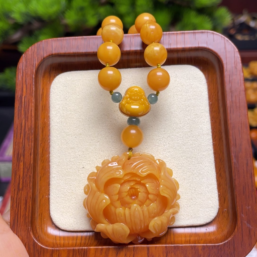 蜜蜡颈饰未镶嵌项链