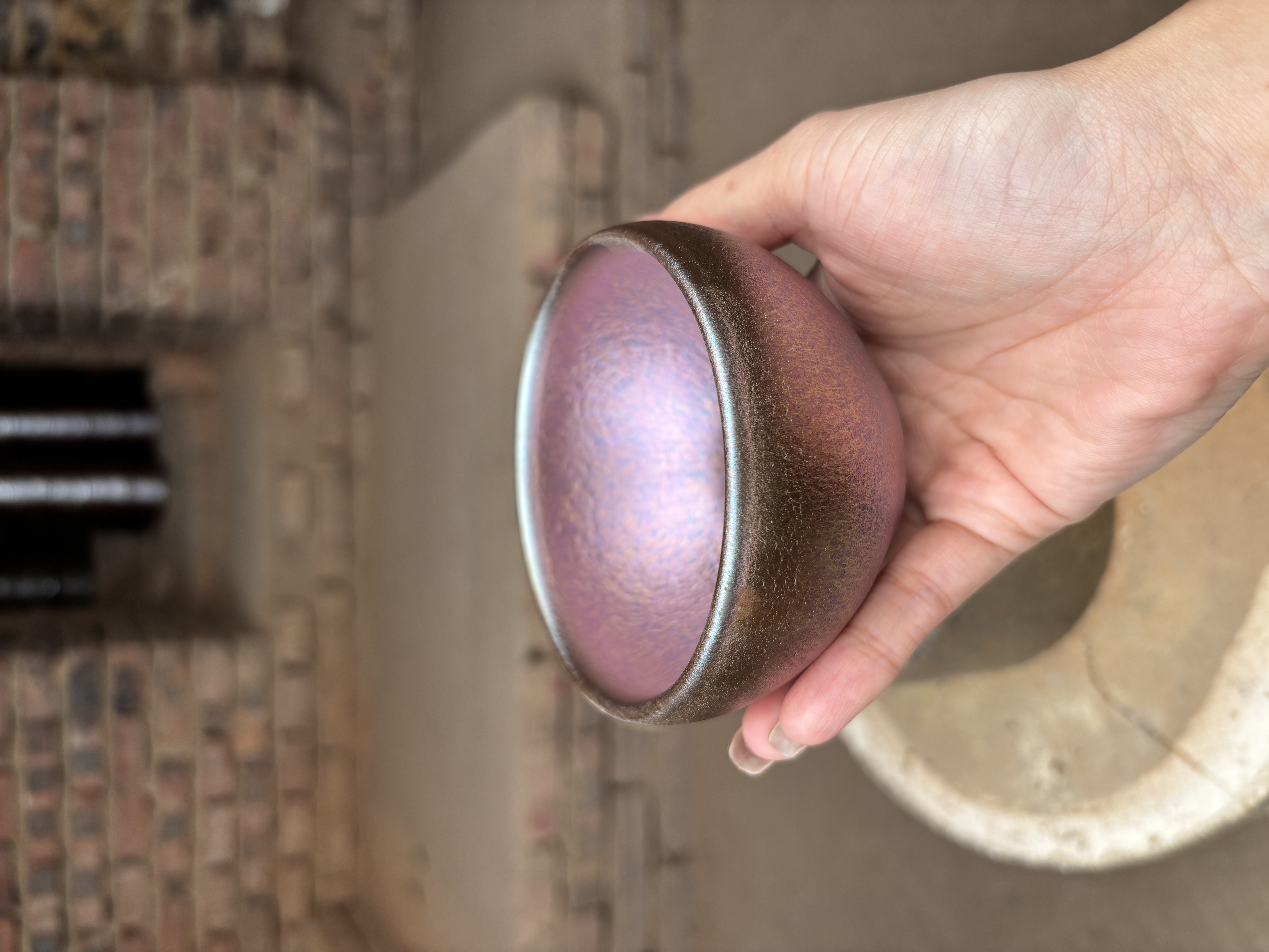  闪购建窑建盏 极光幻彩粉 茶器主人杯礼盒装带溯源证书电烧