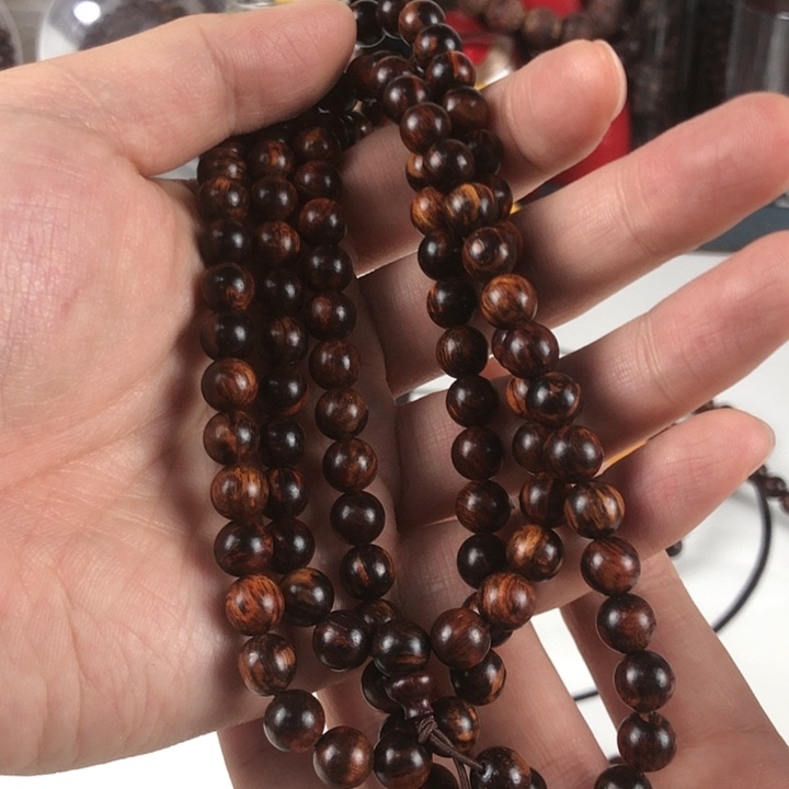 黄花梨/降香黄檀手串/手链海南黄花梨08/108紫油梨