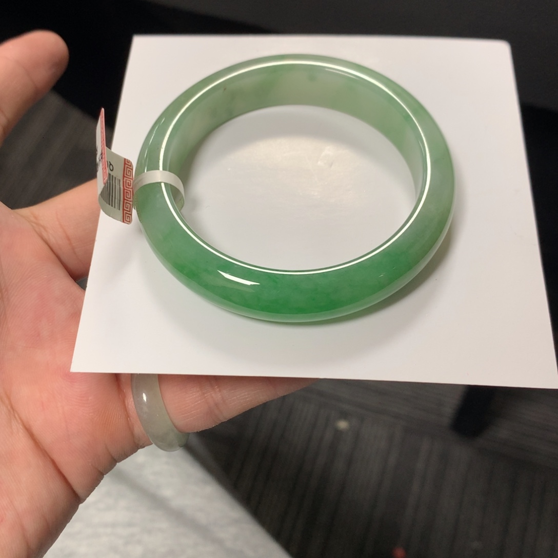 翡翠未镶嵌手镯14号53.8