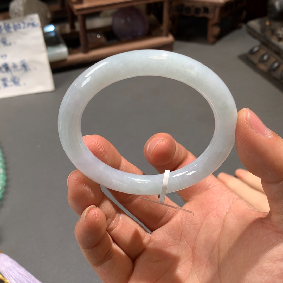翡翠手镯未镶嵌53.8圆条