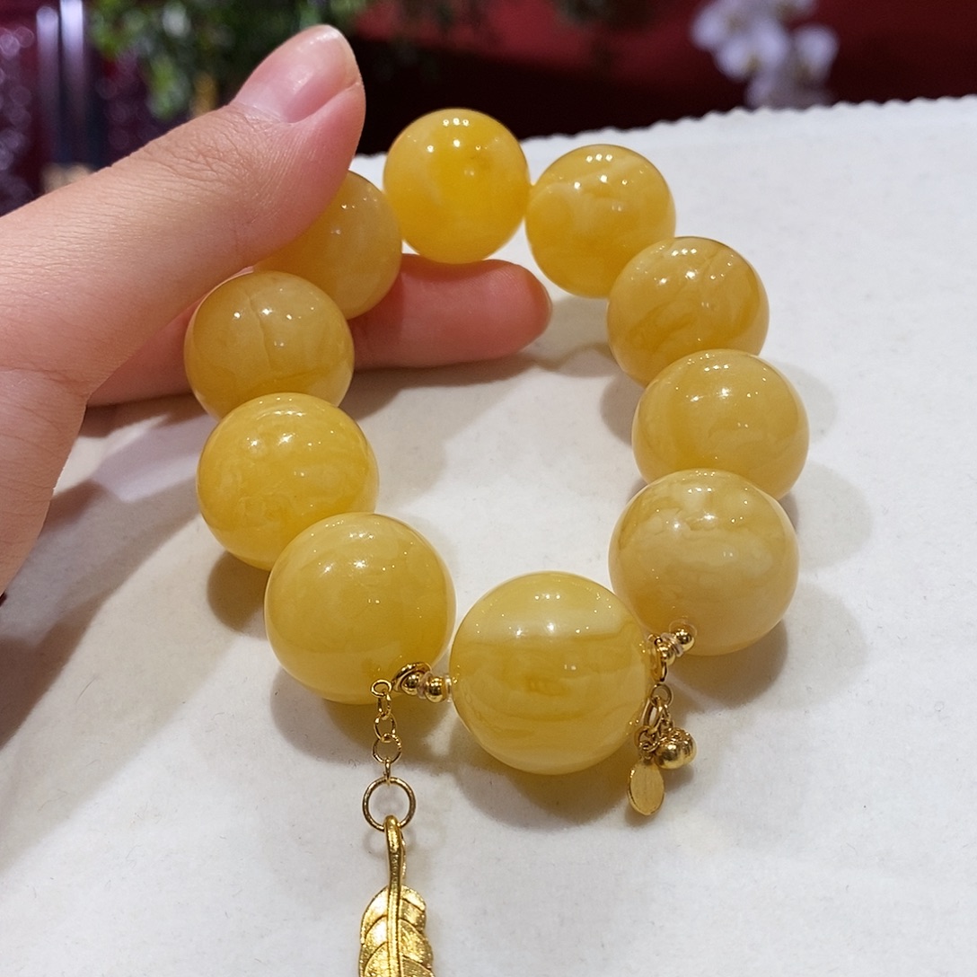 蜜蜡未镶嵌手串蜜蜡