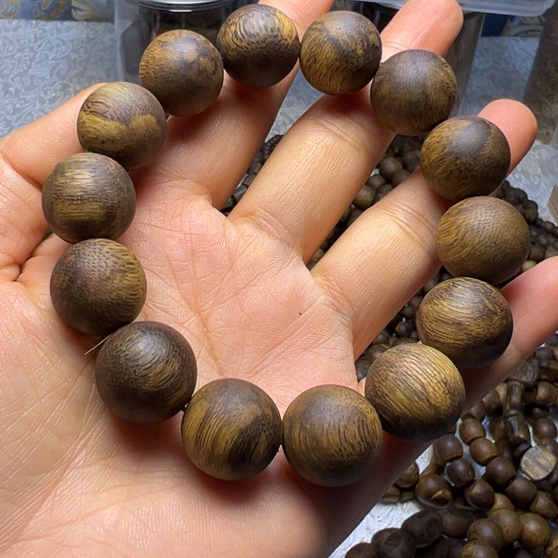 沉香手串卡16保29克圆珠单圈多样性发一