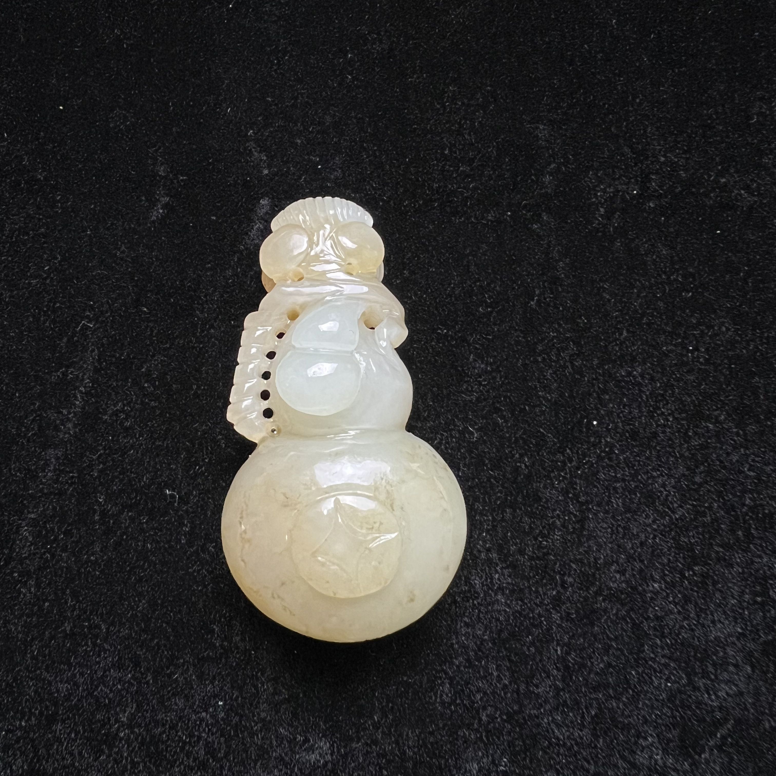 【清代】和田玉挂件福禄双全题材大展北京文物商店630371