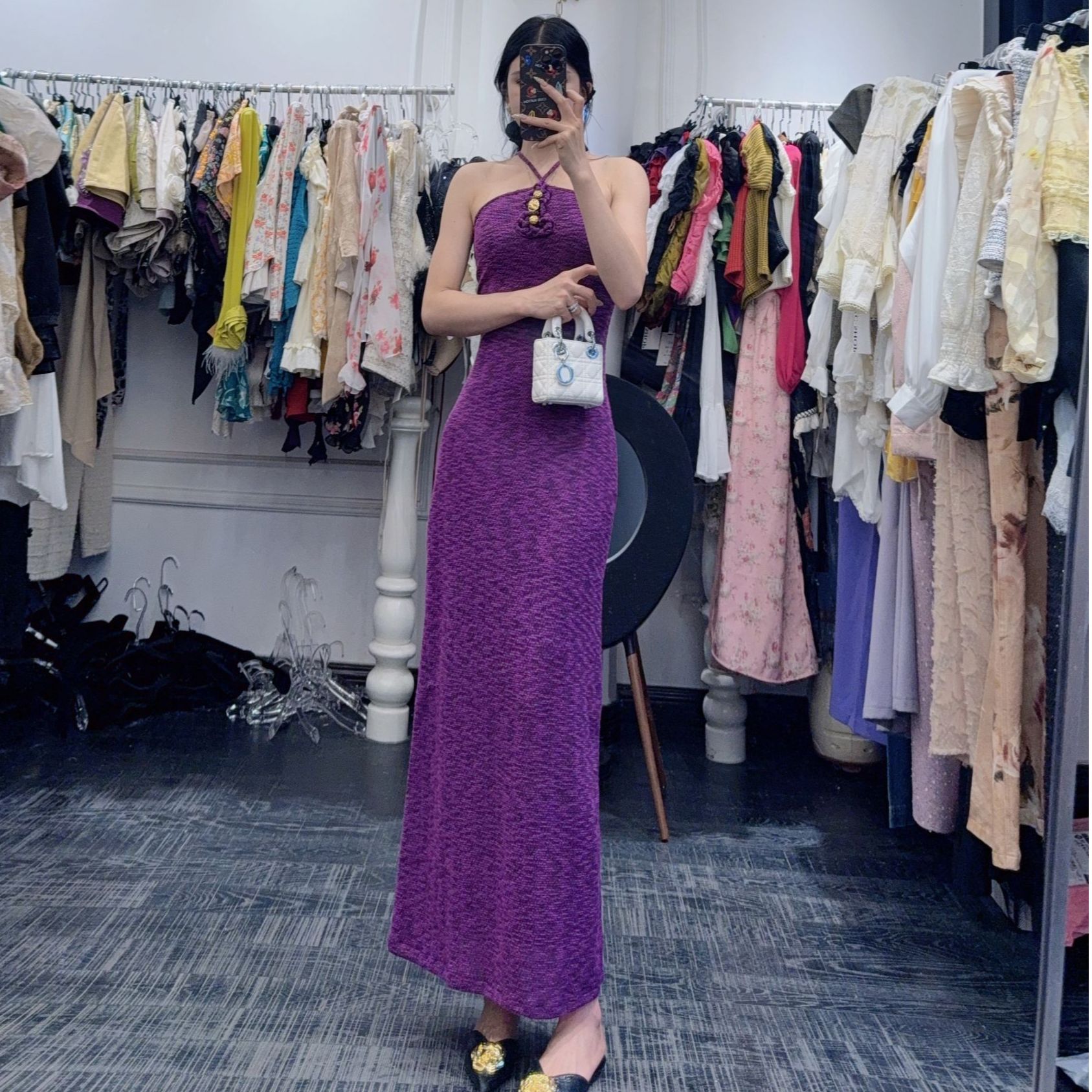 大气元（连衣裙）《设计款》吊带挂脖式显瘦连衣裙